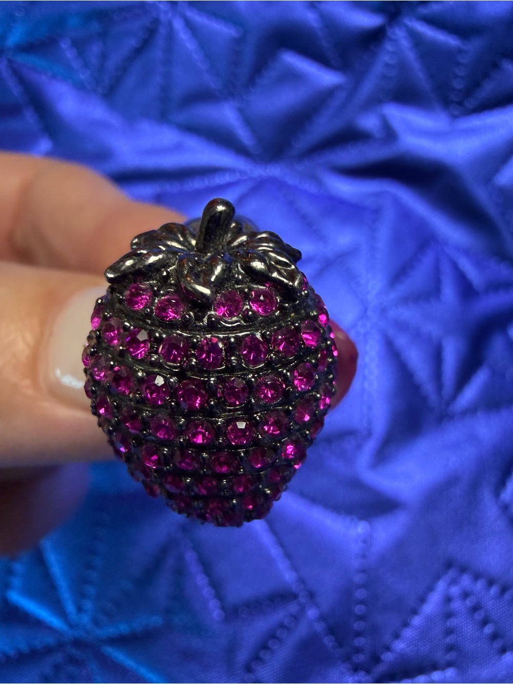 Park Lane Berry Sweet Strawberry Ring Pink Crystal Size 7 New Retired